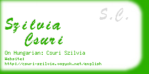 szilvia csuri business card